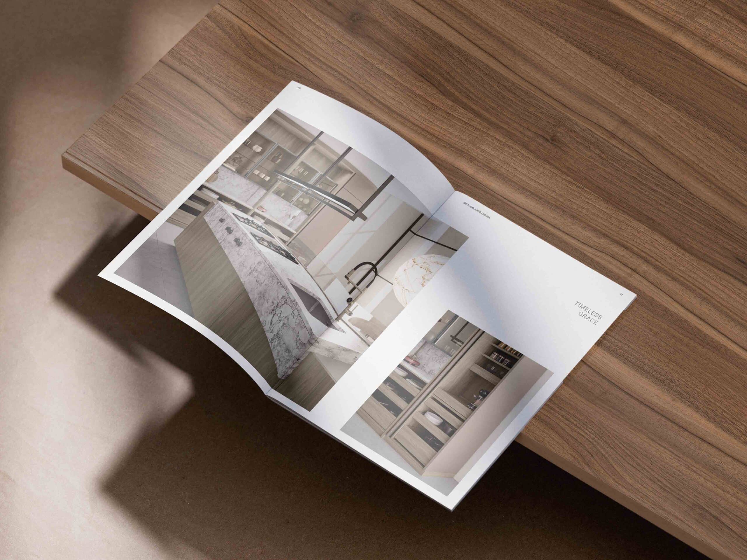 Detailansicht einer LEICHT Katalog – handwerkliche Präzision im Frontdesign